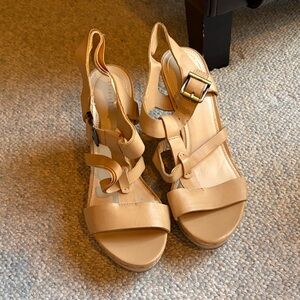 Studio Paolo Tan Wedge Sandals